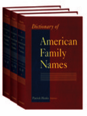 cover image of Dictionary of American Family Names